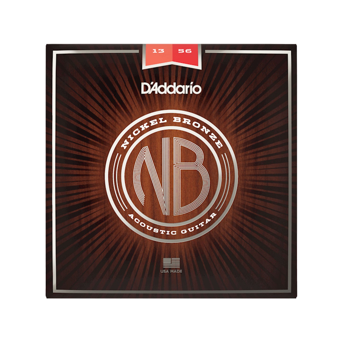 D'Addario NB1356 Nickel Bronze Acoustic String Set Medium 13-56 Accessories / Strings / Guitar Strings