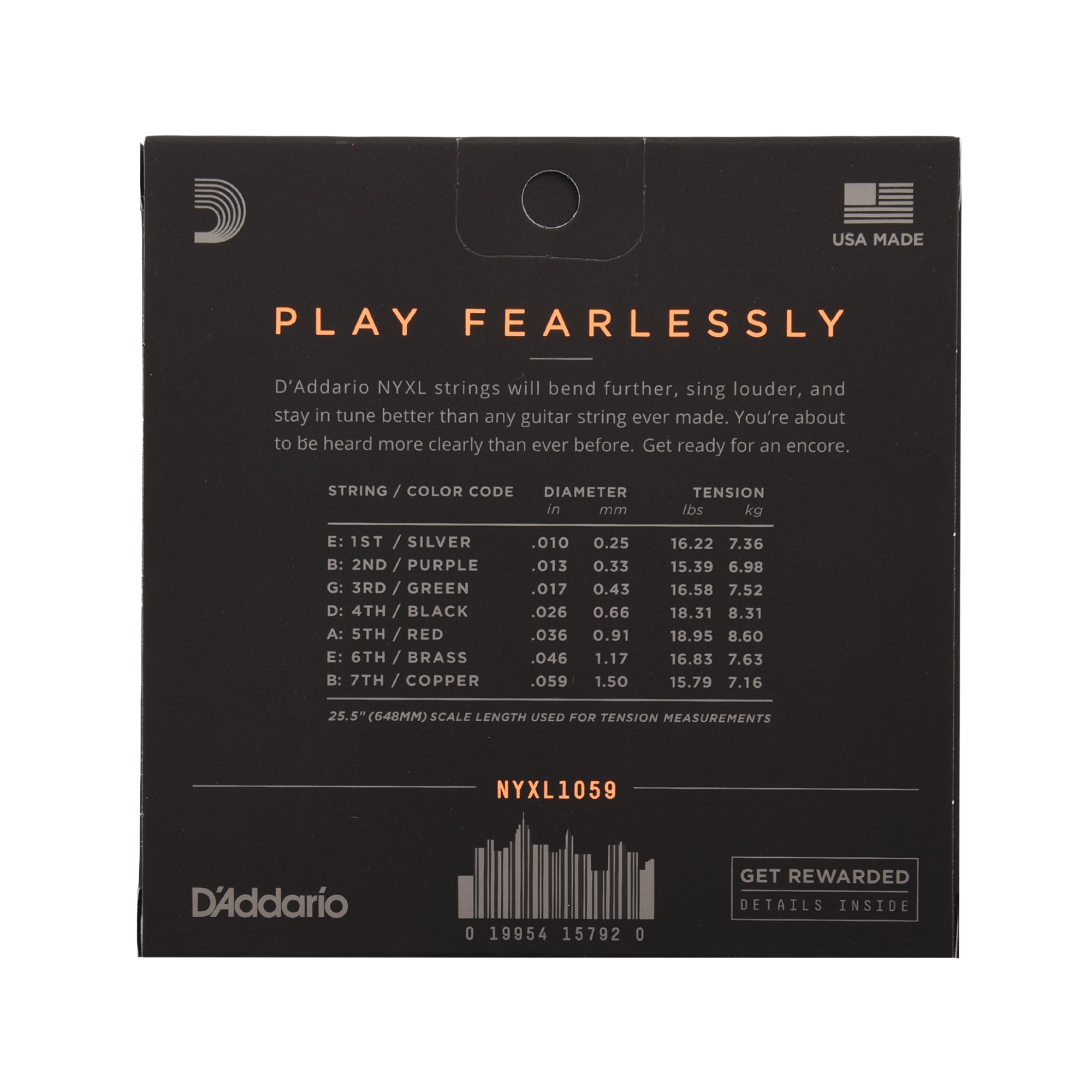 D'Addario NYXL Electric Guitar Strings Lite 7 String 10-59 Accessories / Strings / Guitar Strings