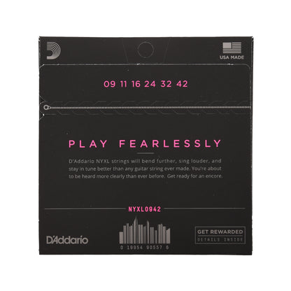 D'Addario NYXL Electric Guitar Strings Super Light 9-42 Accessories / Strings / Guitar Strings