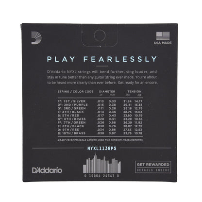 D'Addario NYXL1138PS NYXL Pedal Steel Guitar Strings 11-38 Regular Light E9 Accessories / Strings / Guitar Strings