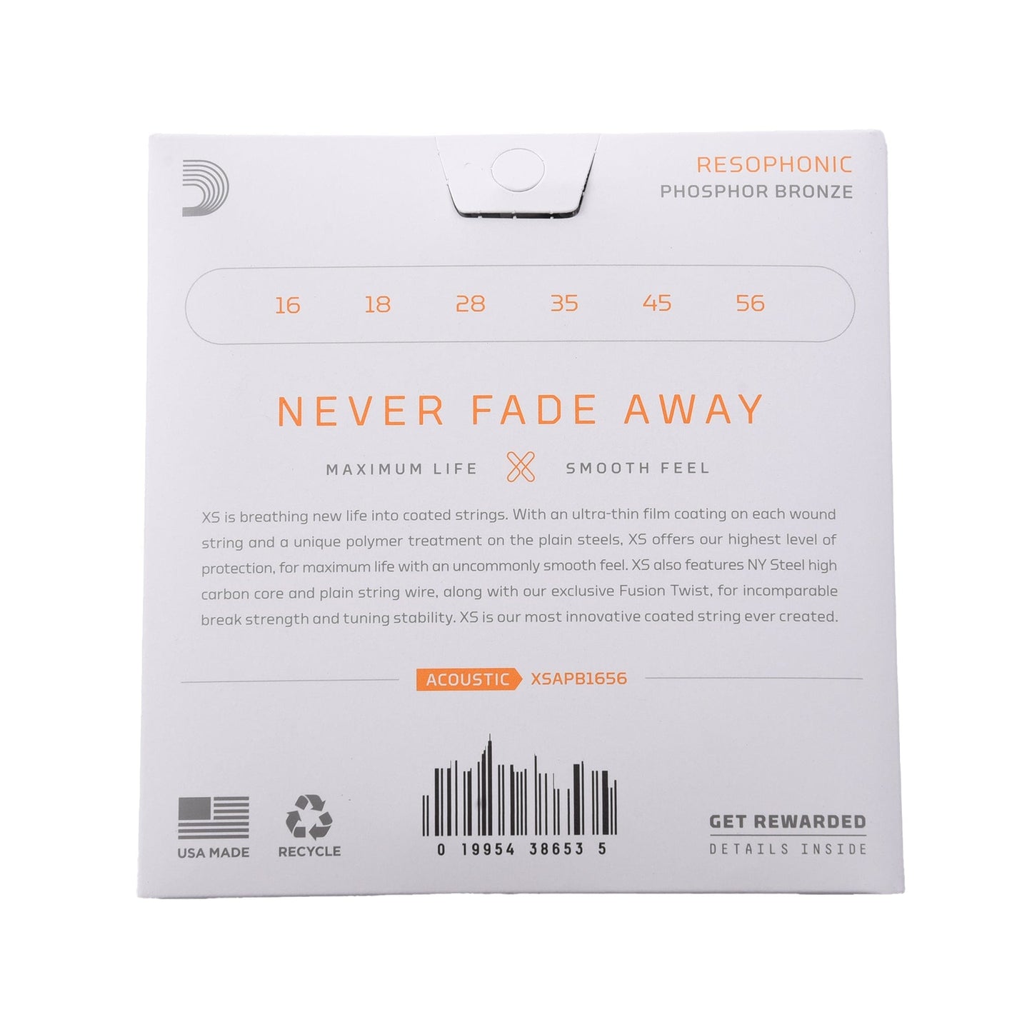 D'Addario XSAPB1656 XS Acoustic Phosphor Bronze Resophonic 16-56 Accessories / Strings / Guitar Strings