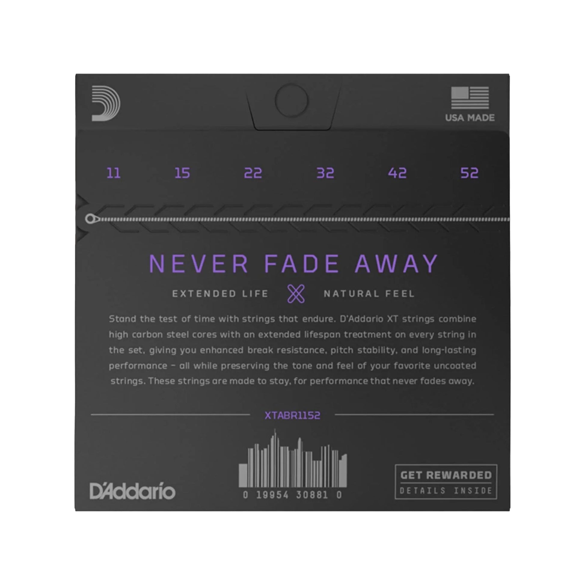 D'Addario XT 80/20 Bronze Acoustic Guitar Strings Custom Light 11-52 Accessories / Strings / Guitar Strings