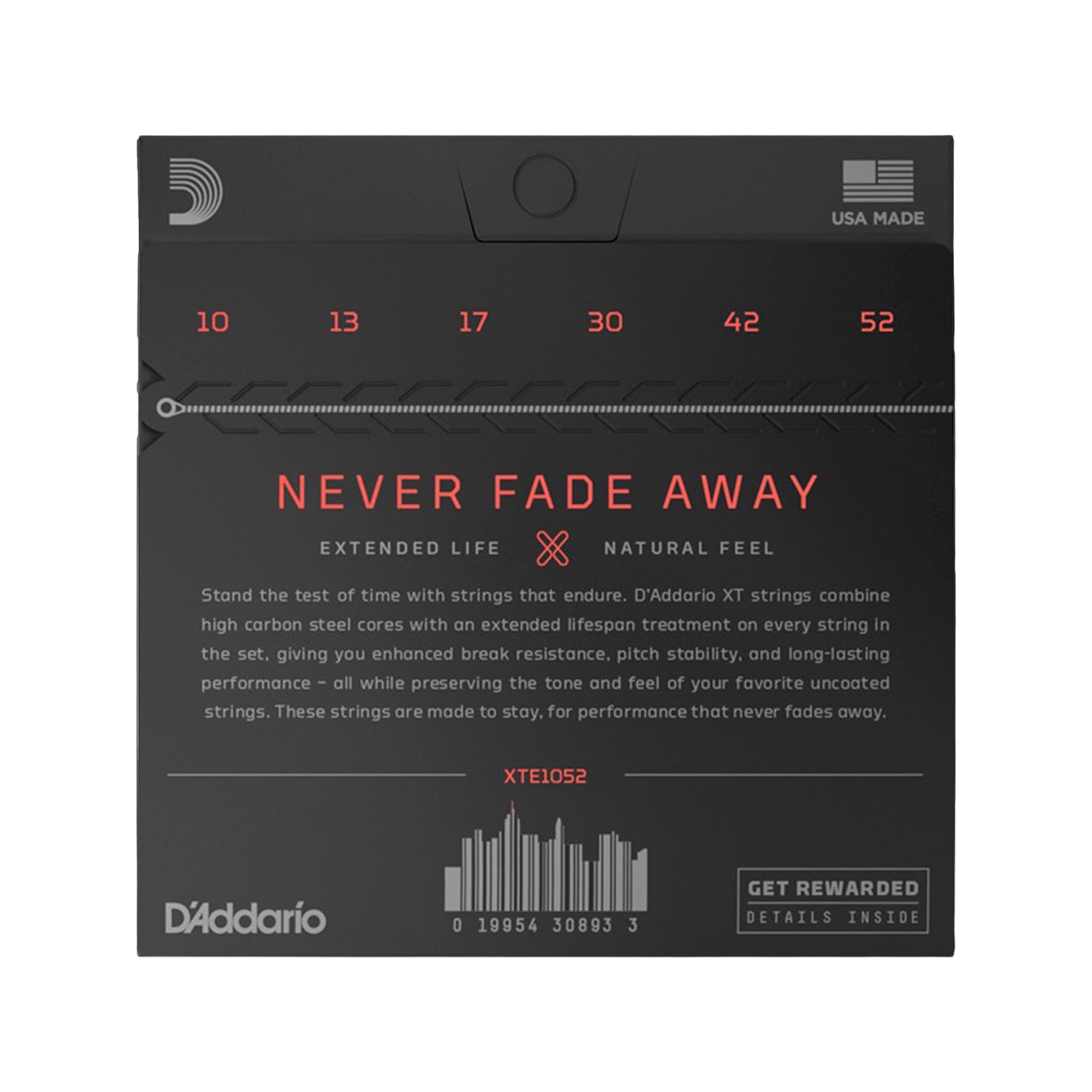 D'Addario XT Nickel Plated Steel Electric Guitar Strings Light Top/Heavy Bottom 10-52 Accessories / Strings / Guitar Strings