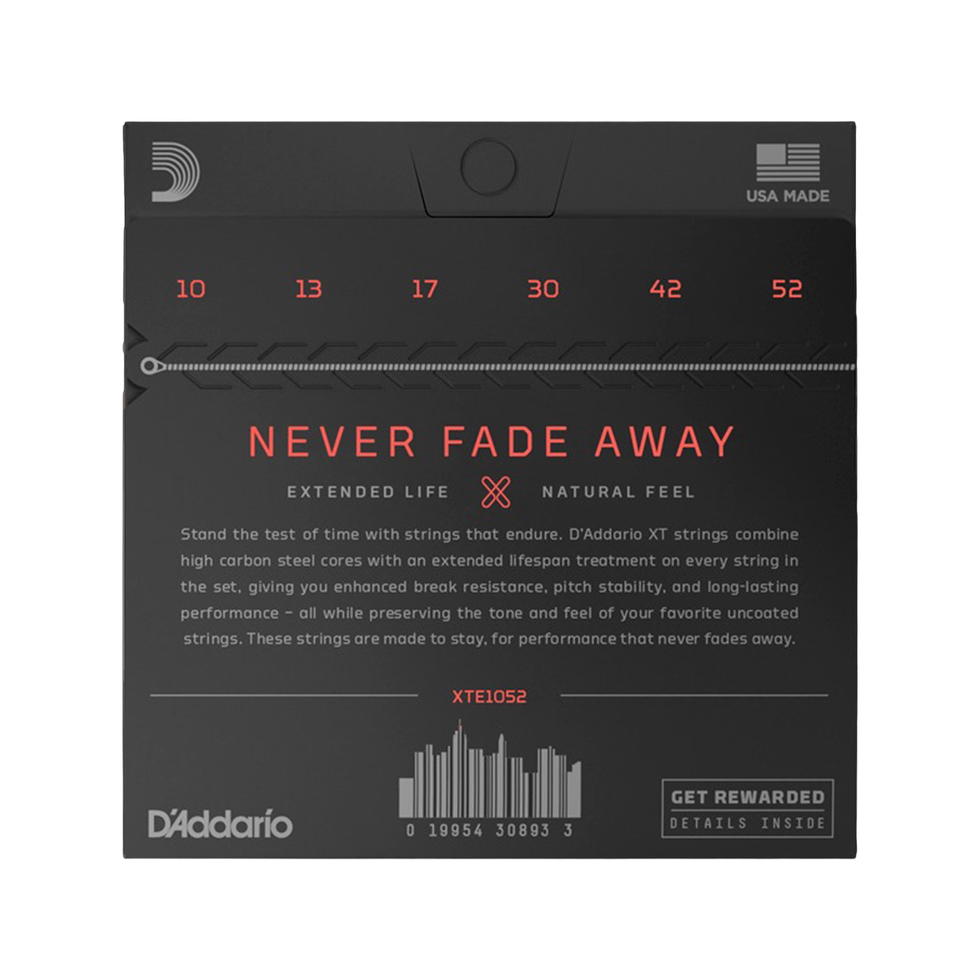 D'Addario XT Nickel Plated Steel Electric Guitar Strings Light Top/Heavy Bottom 10-52 Accessories / Strings / Guitar Strings