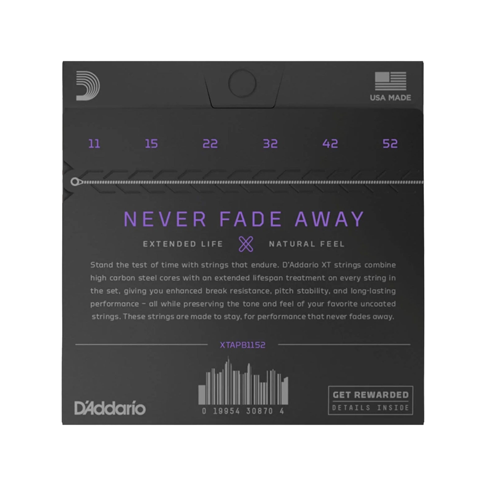 D'Addario XT Phosphor Bronze Acoustic Guitar Strings Custom Light 11-52 Accessories / Strings / Guitar Strings