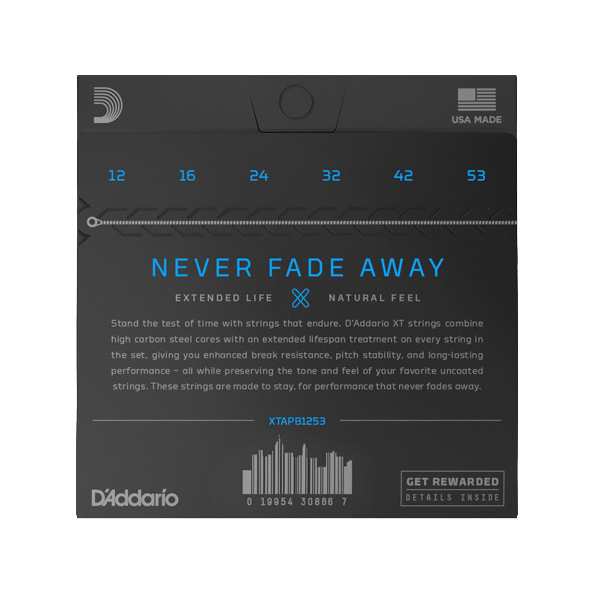 D'Addario XT Phosphor Bronze Acoustic Guitar Strings Extra Light 12-53 Accessories / Strings / Guitar Strings