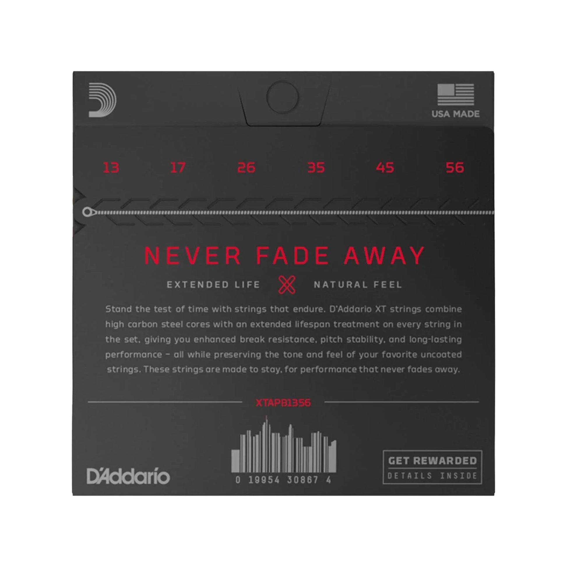 D'Addario XT Phosphor Bronze Acoustic Guitar Strings, Medium 13-56 Accessories / Strings / Guitar Strings