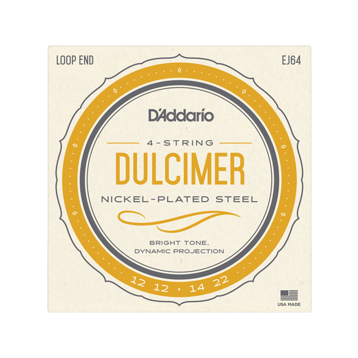 Loop End String Protector D'Addario EJ64 4-String Dulcimer Loop End 12-22 – Chicago Music Exchange
