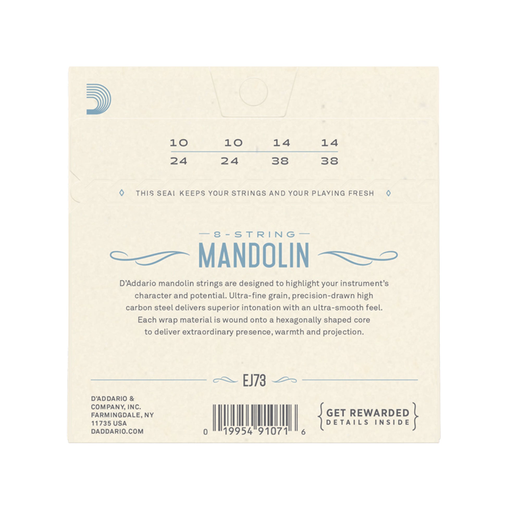 D'Addario J73 Mandolin Strings Phosophor Bronze Light Accessories / Strings / Other Strings