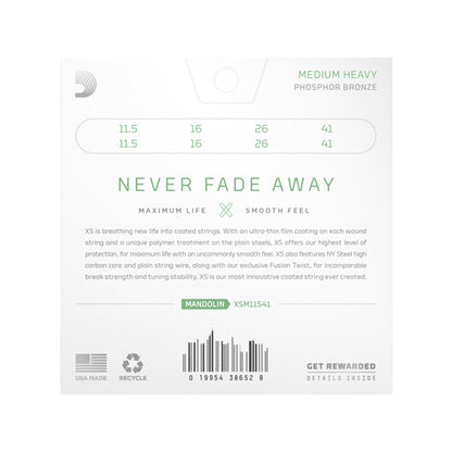 D'Addario XSM1038 XS Mandolin Phosphor Bronze Medium Heavy 11.5-41 Accessories / Strings / Other Strings