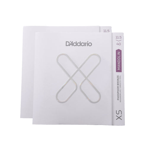 D'Addario XSM11540 XS Mandolin Phosphor Bronze Custom Medium 11.5-40 2-Pack Bundle Accessories / Strings / Other Strings