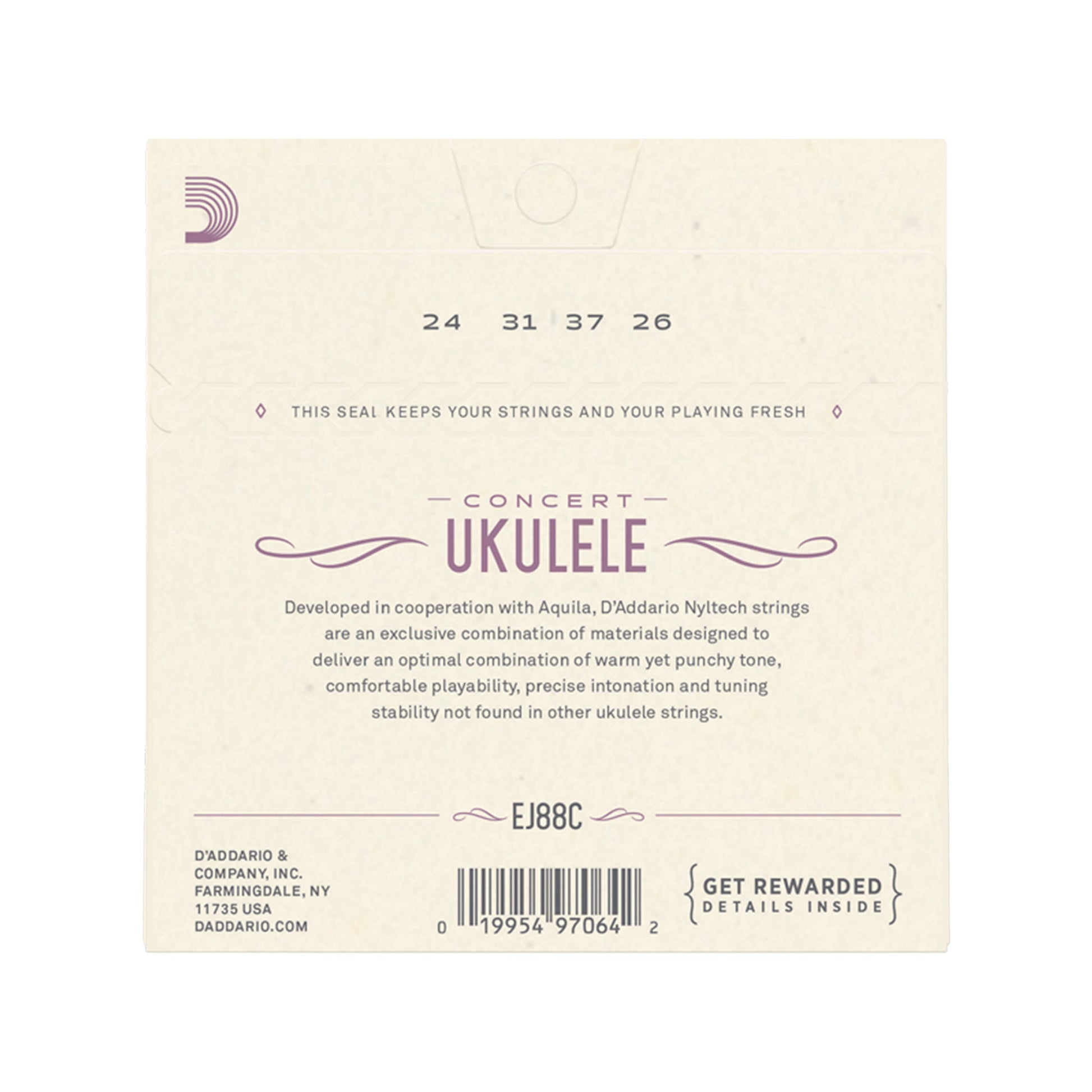 D'Addario EJ88C Nyltech Ukulele Strings Concert Accessories / Strings / Ukulele Strings