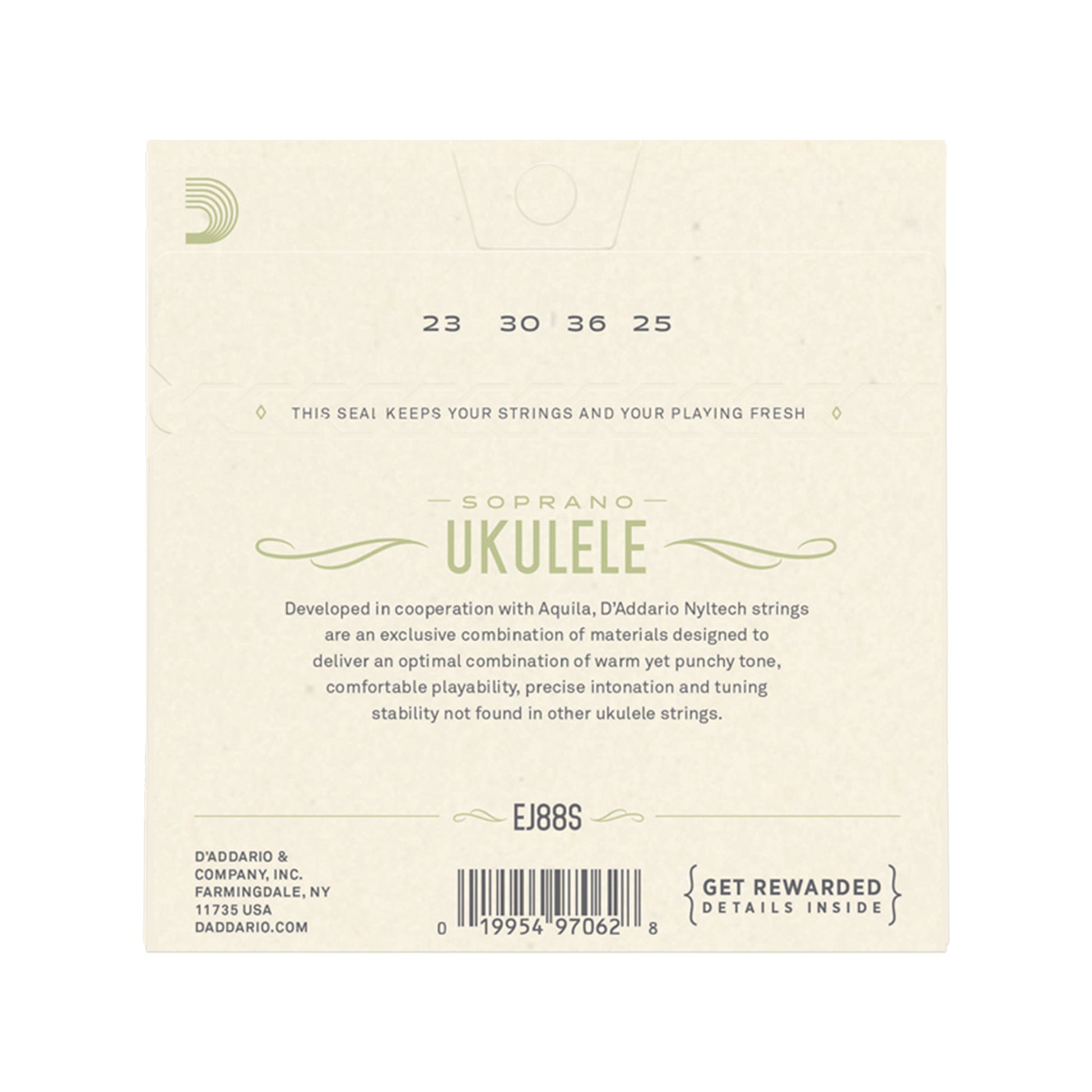 D'Addario EJ88S Nyltech Ukulele Strings Soprano Accessories / Strings / Ukulele Strings