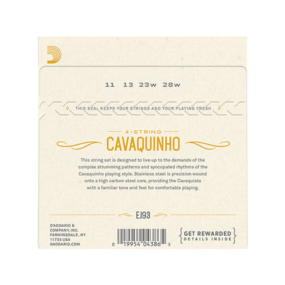 D'Addario EJ93 Cavaquinho Stainless Steel Strings Accessories / Strings / Ukulele Strings