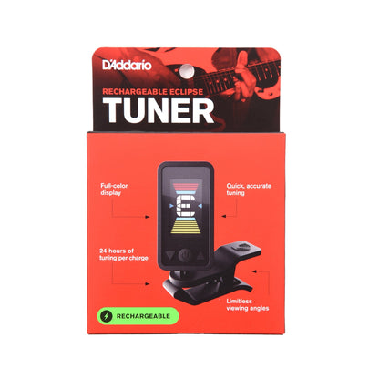 D'Addario Eclipse Rechargeable Tuner Black Accessories / Tuners