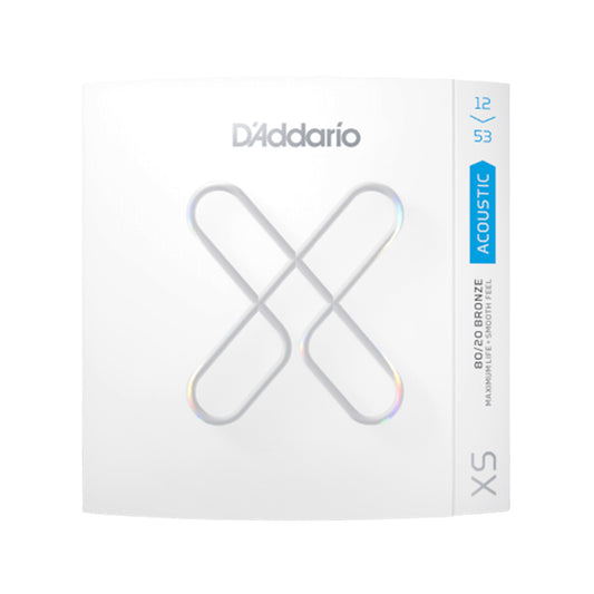 D'Addario XS Coated Acoustic Phosphor Bronze Light 12-53 Acoustic Guitars / 12-String
