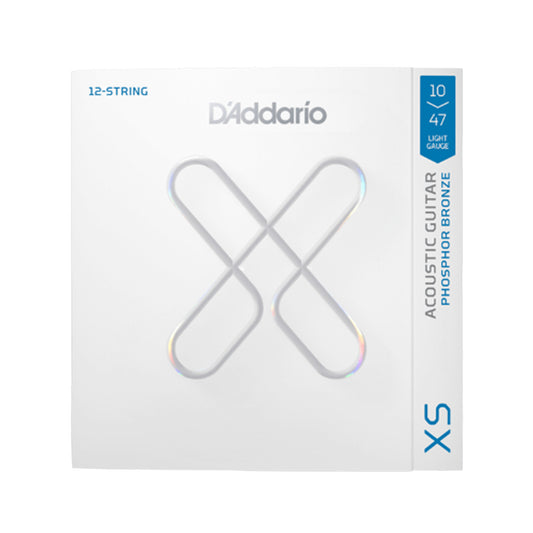 D'Addario XS Coated Acoustic Phosphor Bronze Light 12-String 10-47 Acoustic Guitars / 12-String