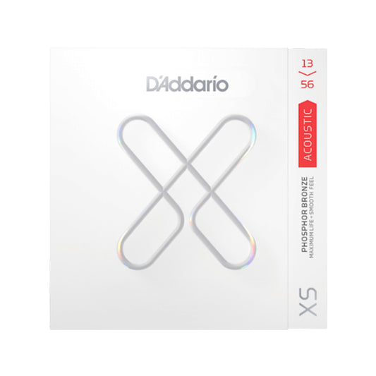 D'Addario XS Coated Acoustic Phosphor Bronze Medium 13-56 Acoustic Guitars / 12-String