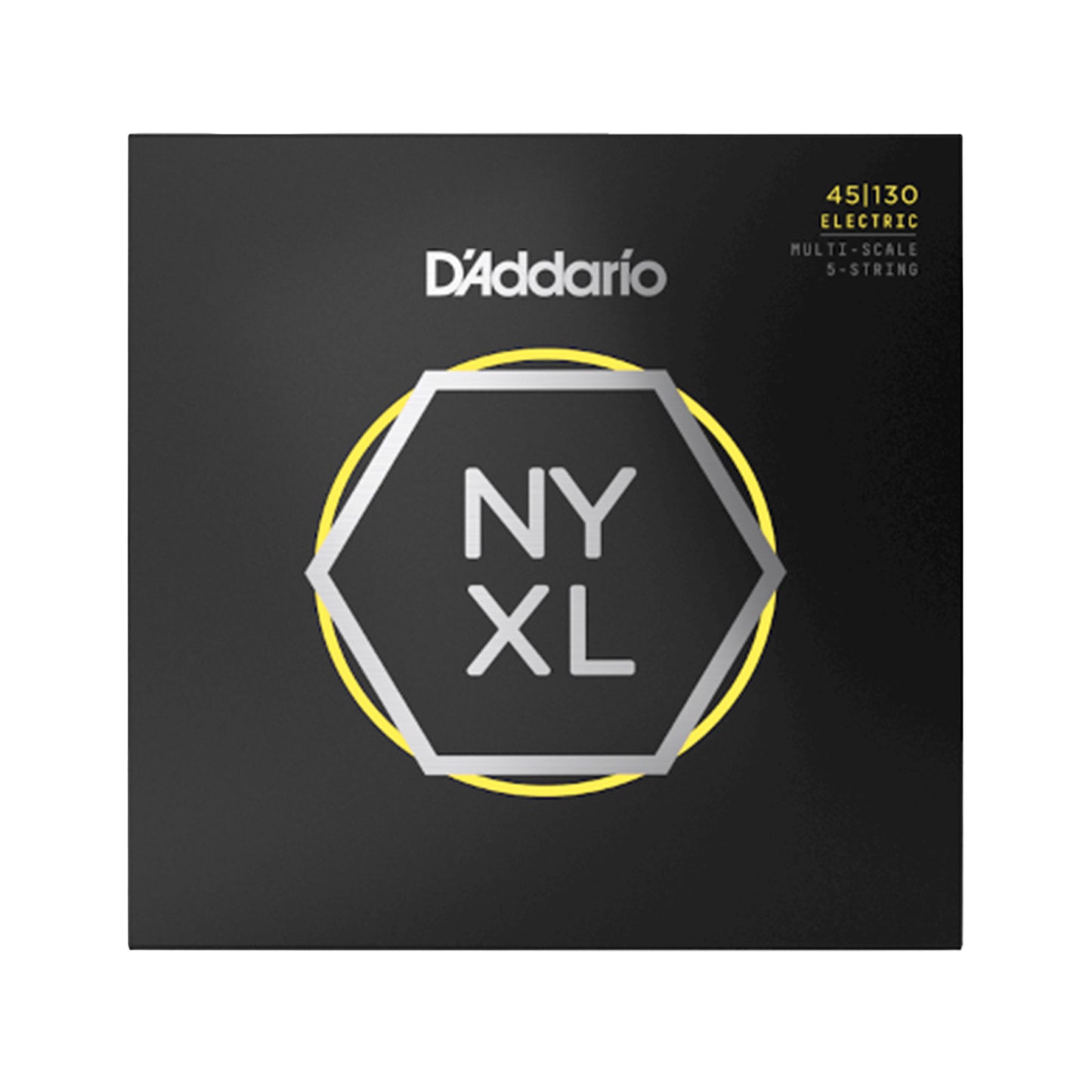 D'Addario NYXL Bass String Set Regular Light 5-String Multiscale 45-130 Strings