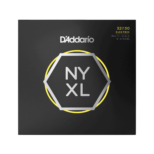D'Addario NYXL Bass String Set Regular Light 6-String Multiscale 32-130 Strings