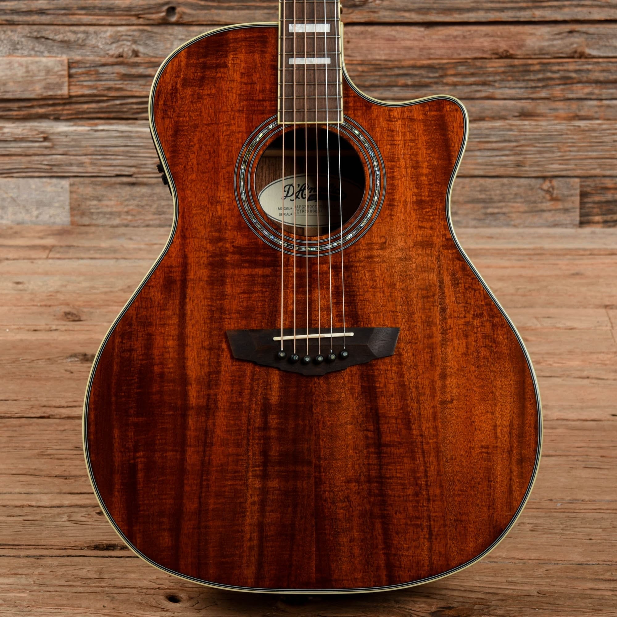 D'Angelico Premier Koa Dreadnought Natural 2018 Acoustic Guitars / Dreadnought