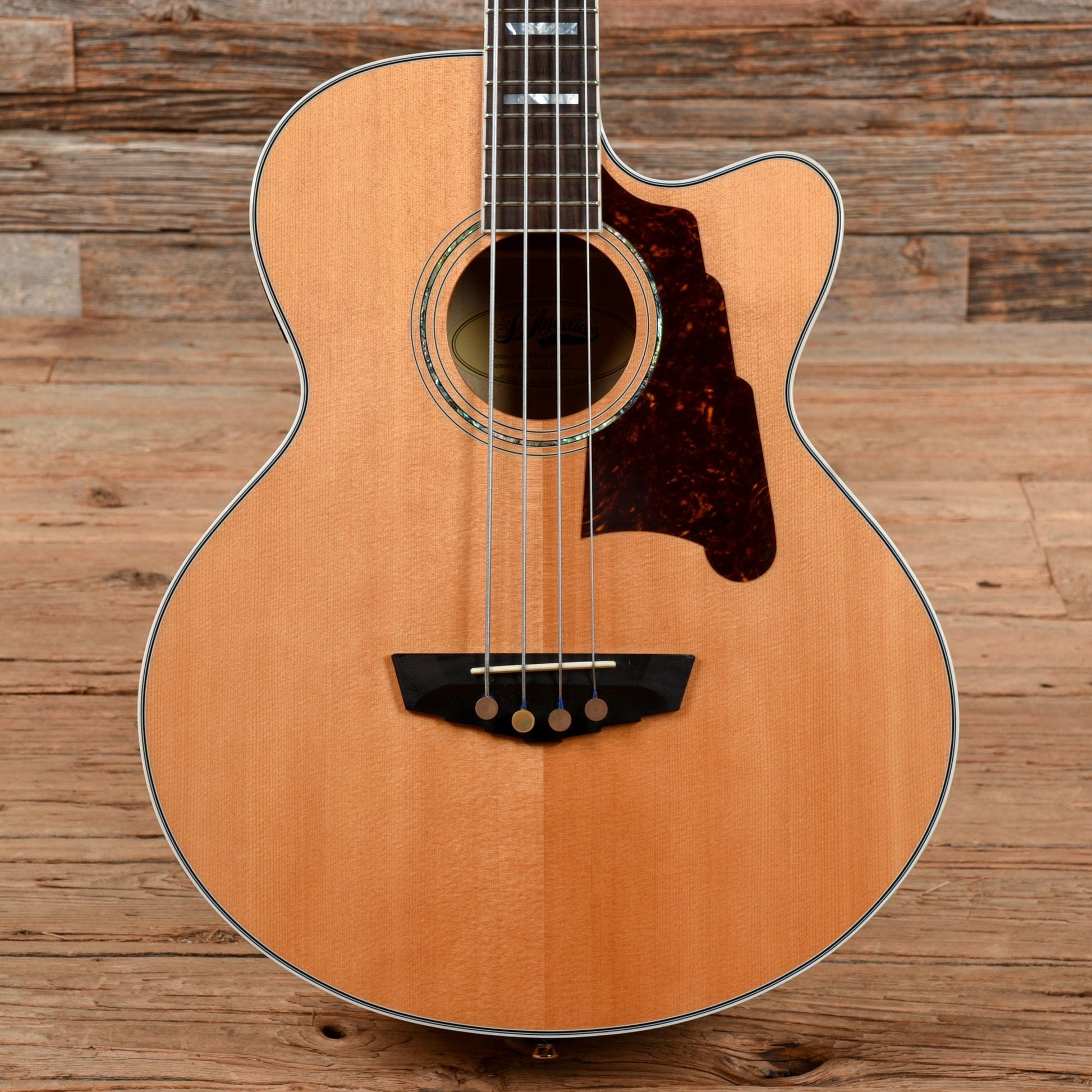 D'Angelico Excel Mott Grand Auditorium Cutaway Acoustic Bass Natural 2016 Bass Guitars / 4-String