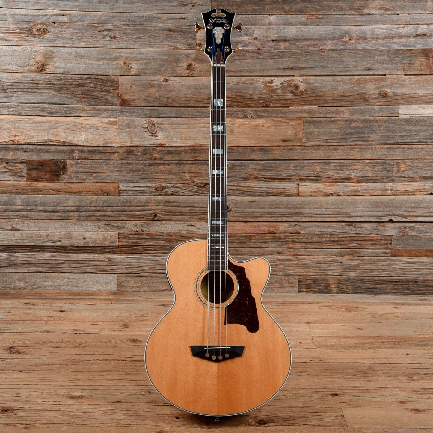 D'Angelico Excel Mott Grand Auditorium Cutaway Acoustic Bass Natural 2016 Bass Guitars / 4-String