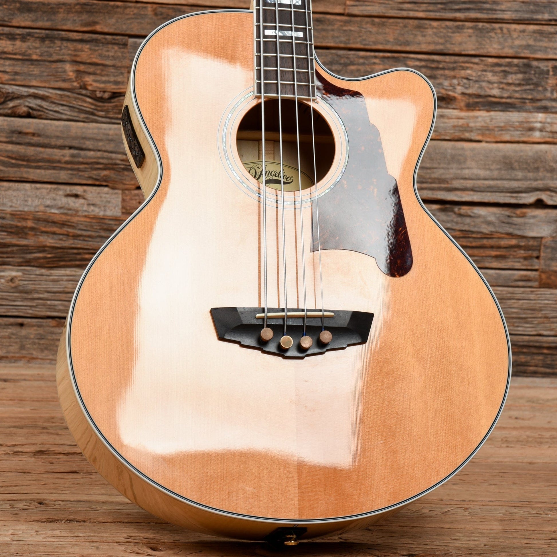 D'Angelico Excel Mott Grand Auditorium Cutaway Acoustic Bass Natural 2016 Bass Guitars / 4-String