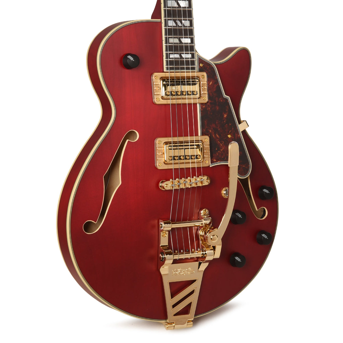 D'Angelico Deluxe Bobby Weir 3 Semi-Hollow Satin Trans Wine Electric Guitars