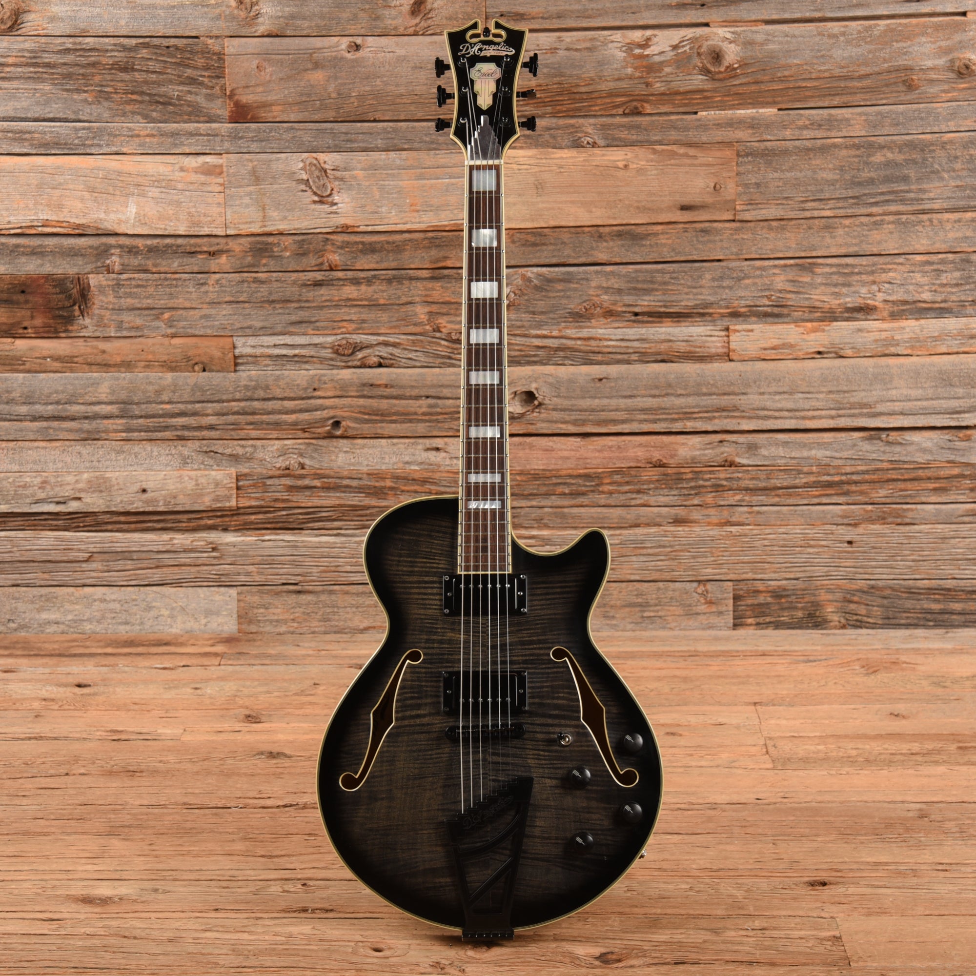 D'Angelico Excel EX-SS Transparent Black 2016 Electric Guitars / Hollow Body