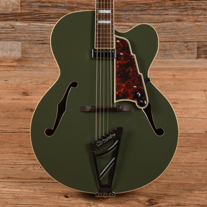 D'Angelico Premier EXL-1 Hollow Body Archtop Army Green 2014 Electric Guitars / Hollow Body