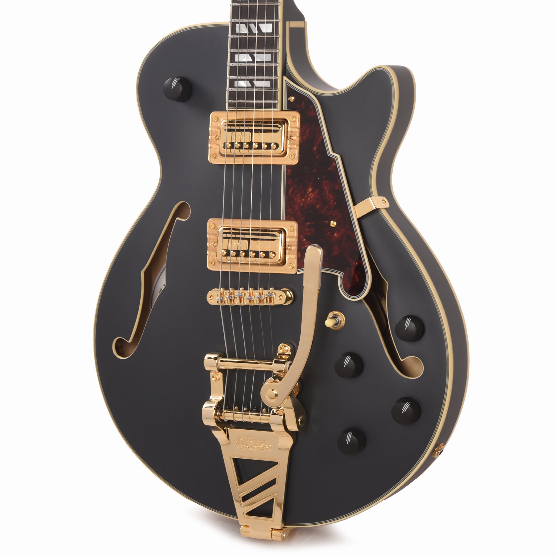 D'Angelico Deluxe Bobby Weir 3 Semi-Hollow Matte Stone Electric Guitars / Semi-Hollow