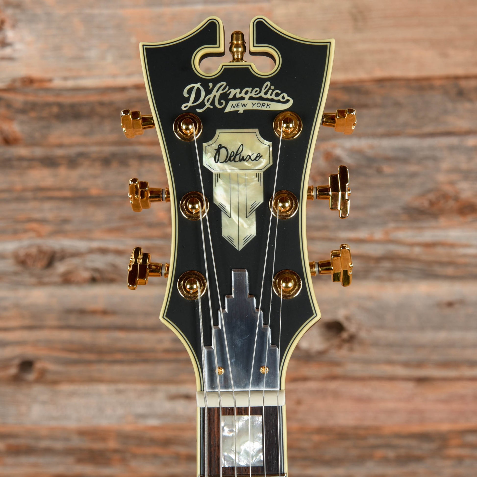 D'Angelico Deluxe DC Satin Black 2016 Electric Guitars / Semi-Hollow