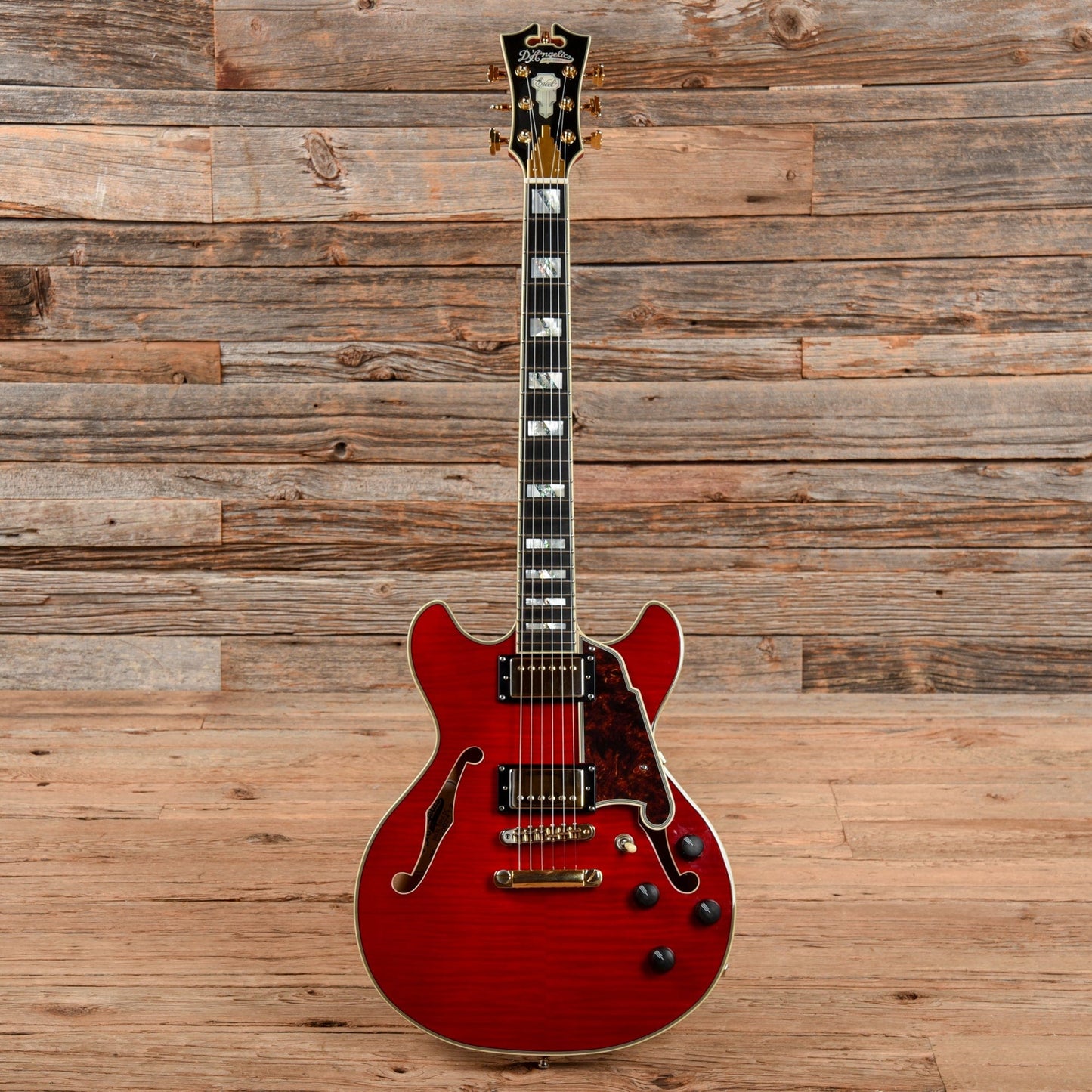 D'Angelico Excel Mini DC Red Electric Guitars / Semi-Hollow