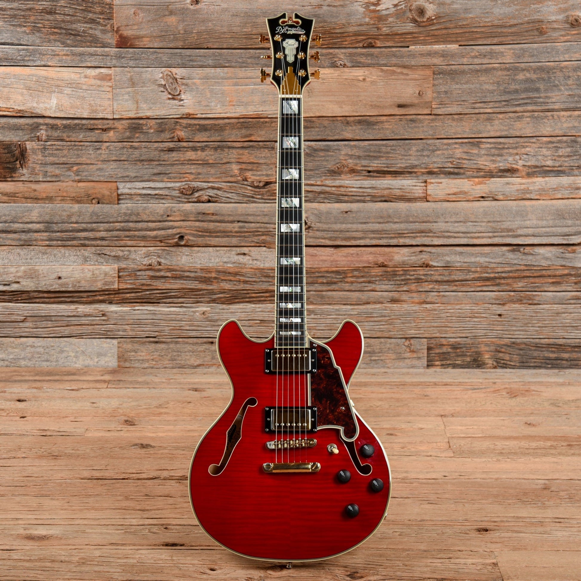 D'Angelico Excel Mini DC Red Electric Guitars / Semi-Hollow