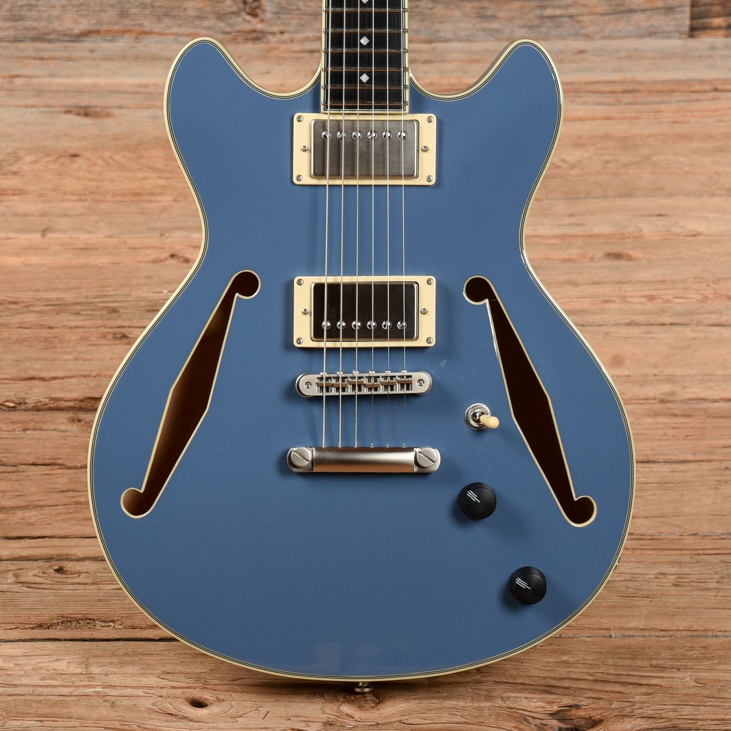 D'Angelico Excel Mini DC Tour Collection Blue Electric Guitars / Semi-Hollow