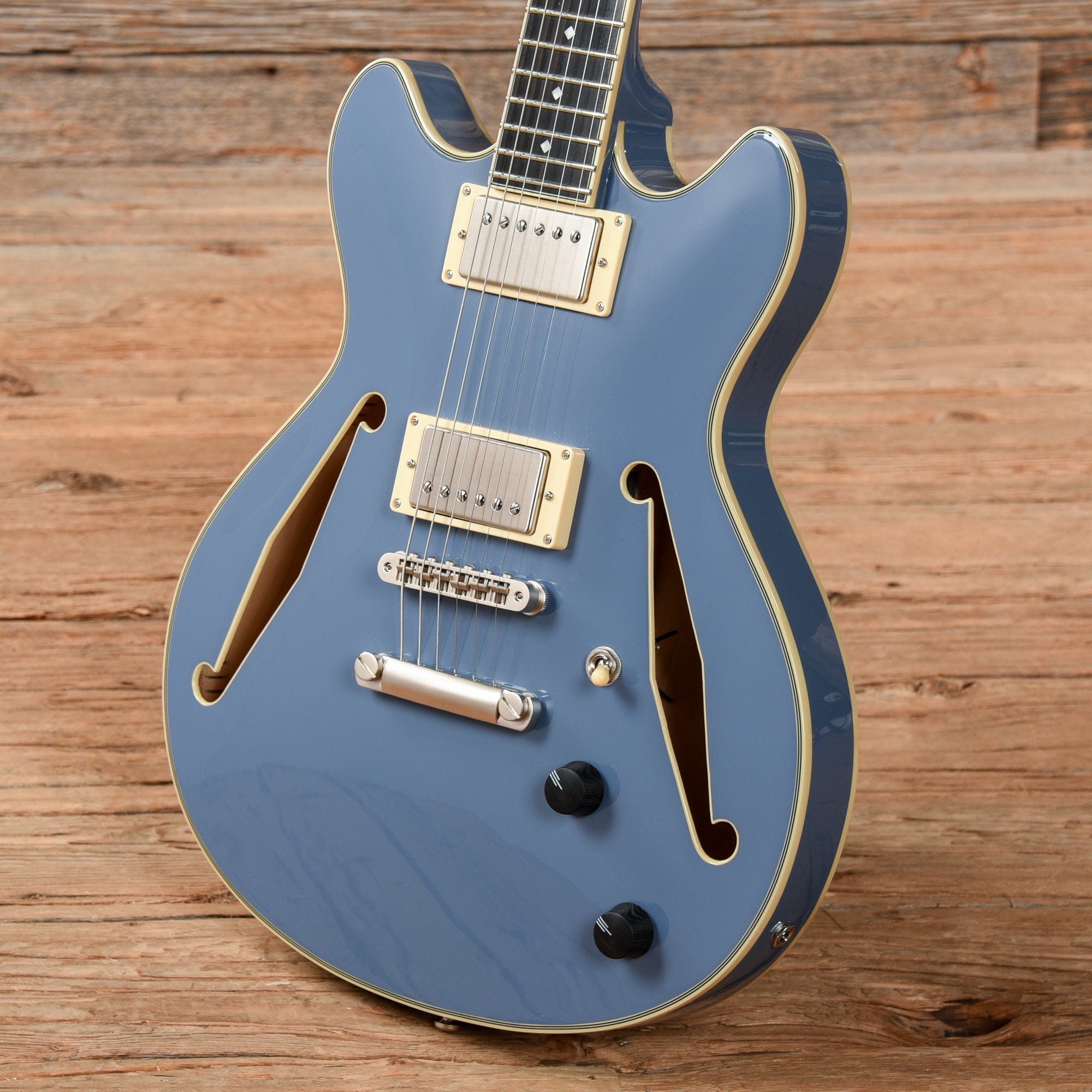 D'Angelico Excel Mini DC Tour Collection Blue Electric Guitars / Semi-Hollow