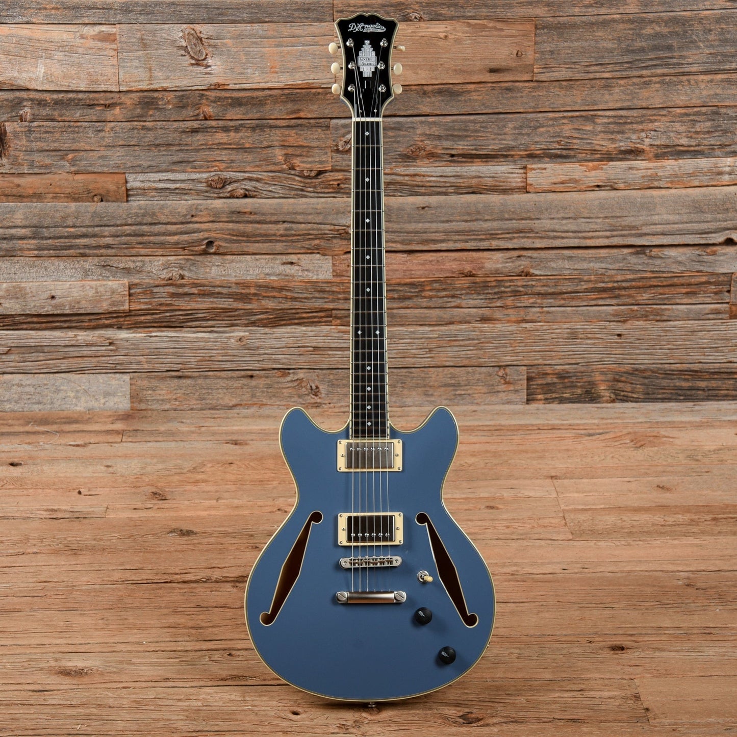 D'Angelico Excel Mini DC Tour Collection Blue Electric Guitars / Semi-Hollow