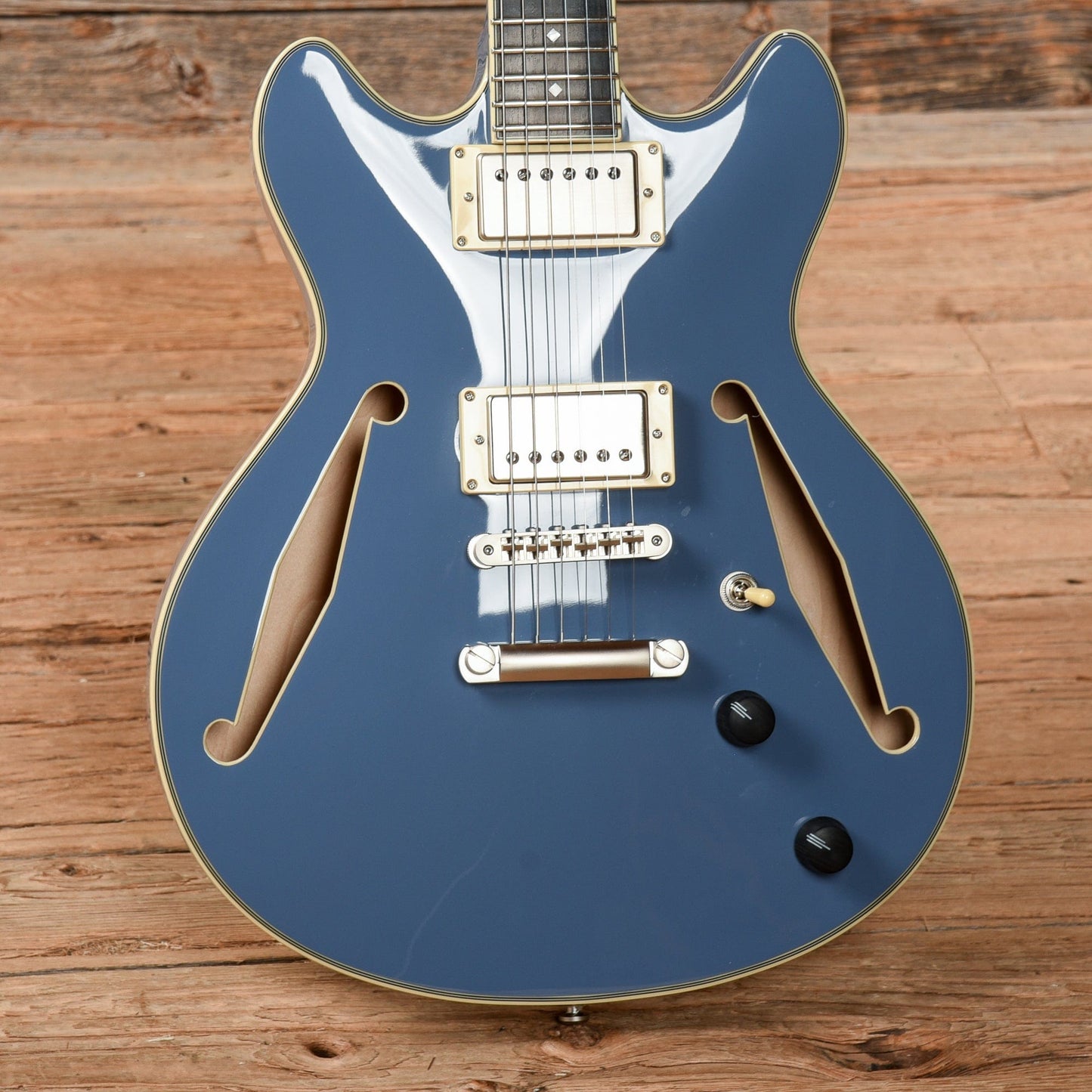 D'Angelico Excel Mini DC Tour Collection Blue Electric Guitars / Semi-Hollow