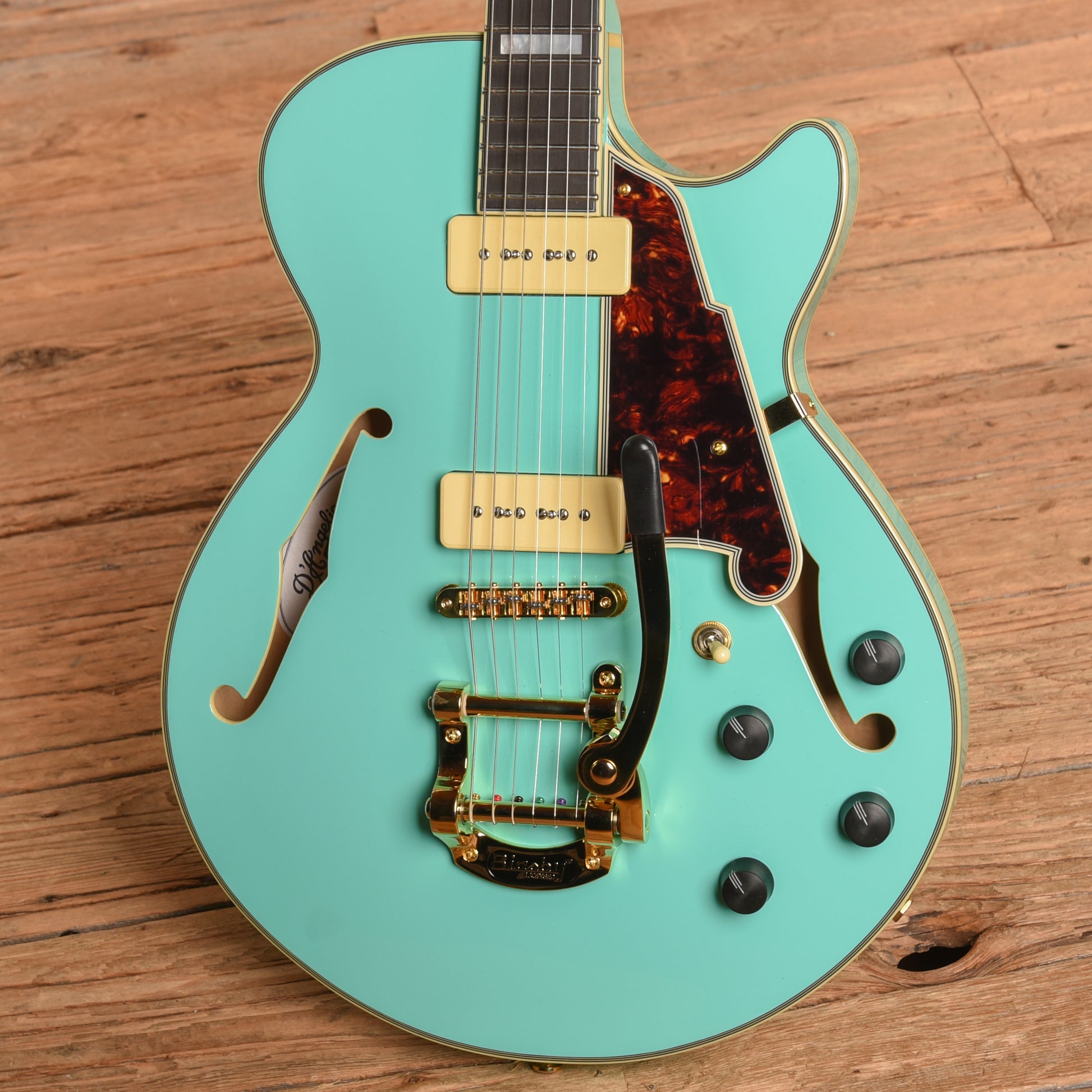 D'Angelico Excel Shoreline Semi-Hollow w/ Bigsby Surf Green 2017 Electric Guitars / Semi-Hollow