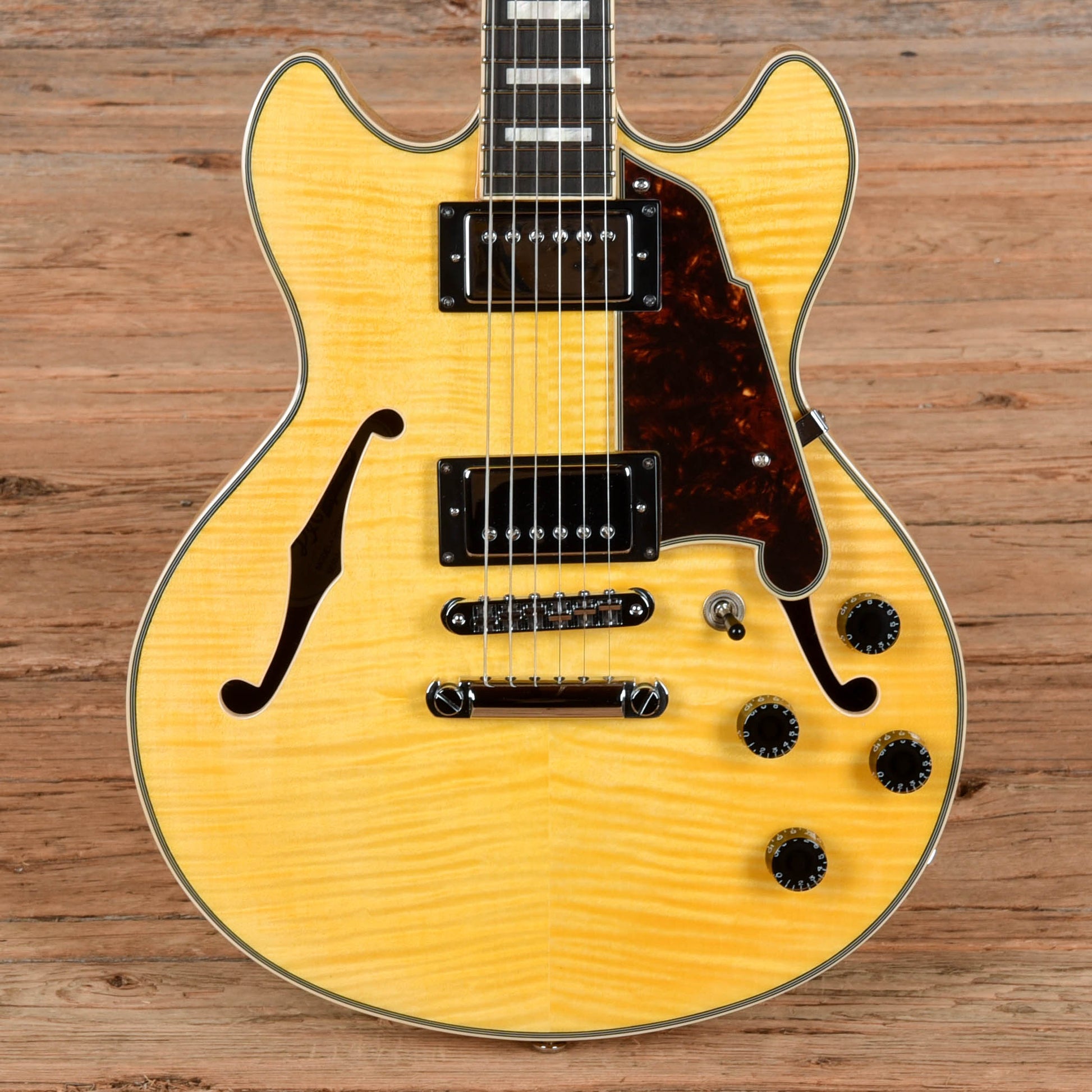 D'Angelico Premier DC Mini Natural Electric Guitars / Semi-Hollow