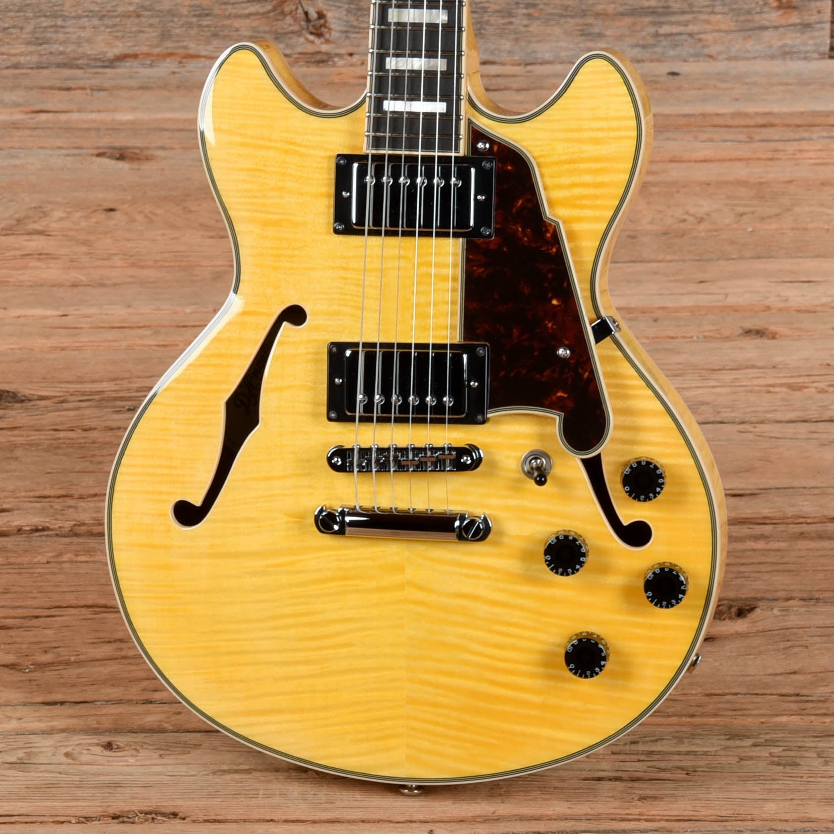 D'Angelico Premier DC Mini Natural Electric Guitars / Semi-Hollow