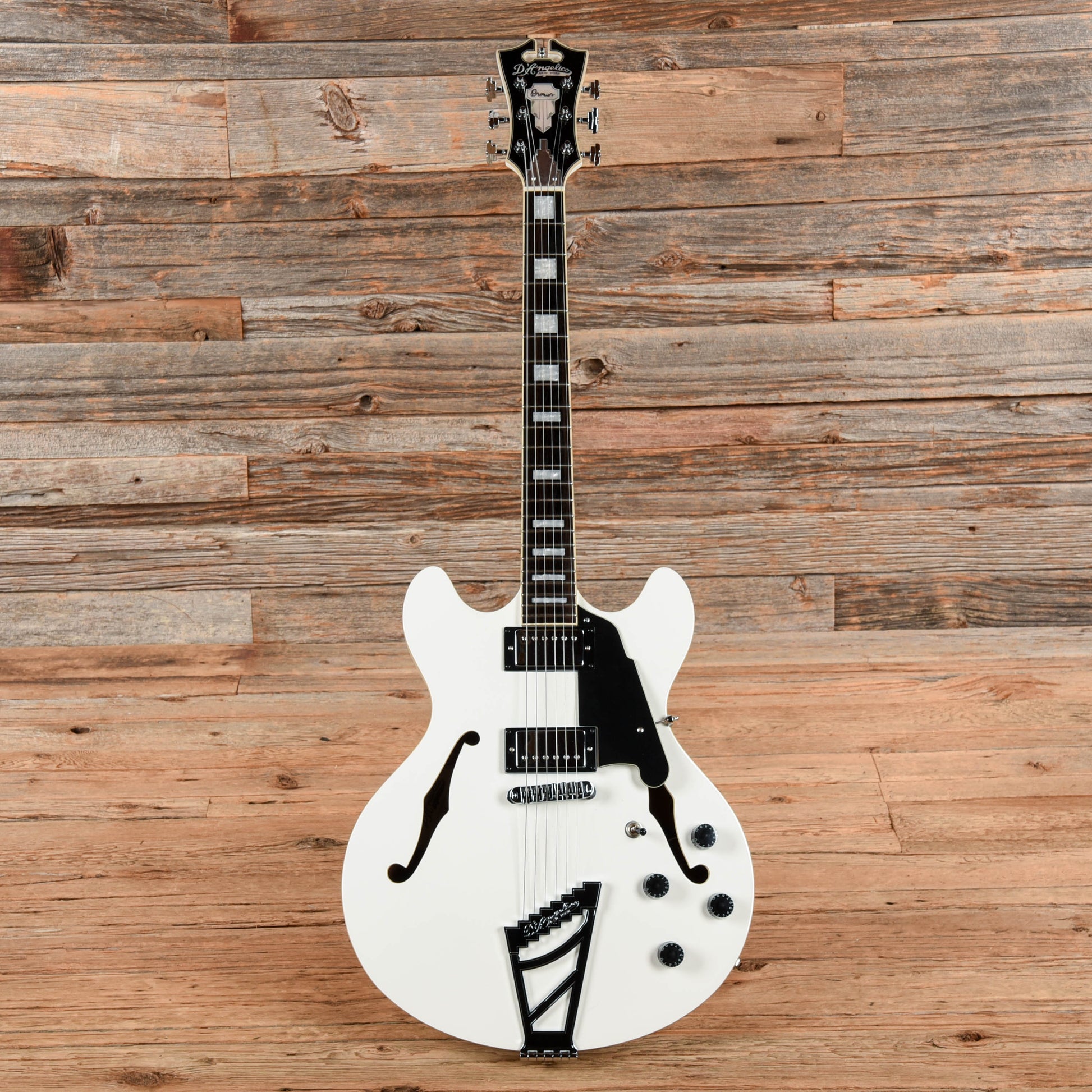 D'Angelico Premier DC White Electric Guitars / Semi-Hollow