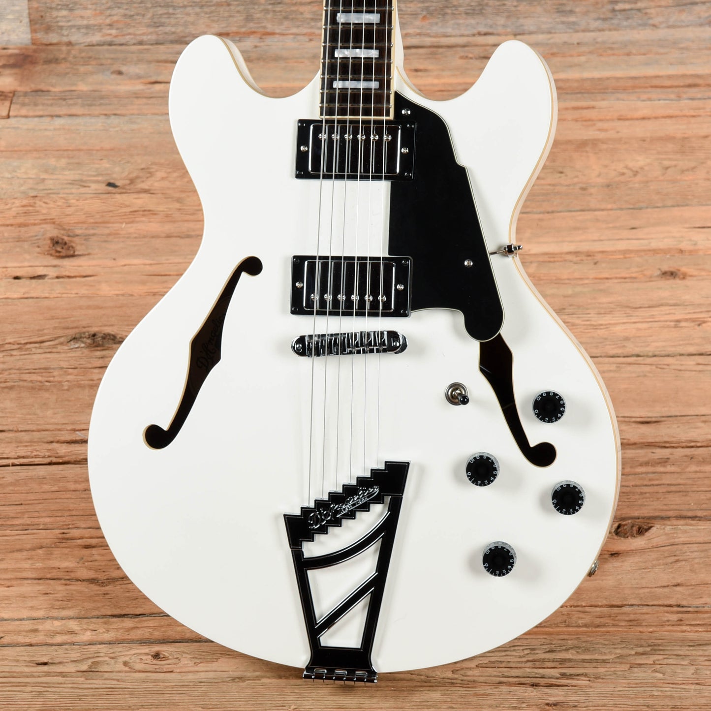 D'Angelico Premier DC White Electric Guitars / Semi-Hollow