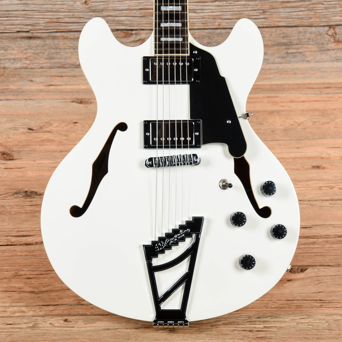 D'Angelico Premier DC White Electric Guitars / Semi-Hollow