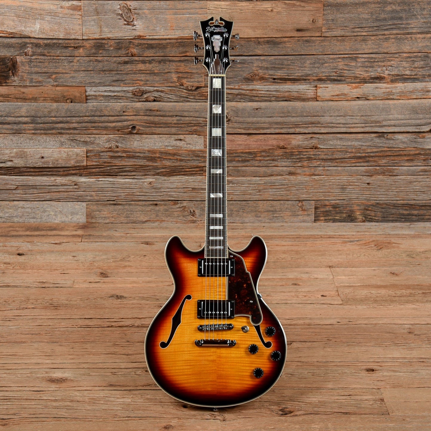 D'Angelico Premier Mini DC Sunburst Electric Guitars / Semi-Hollow