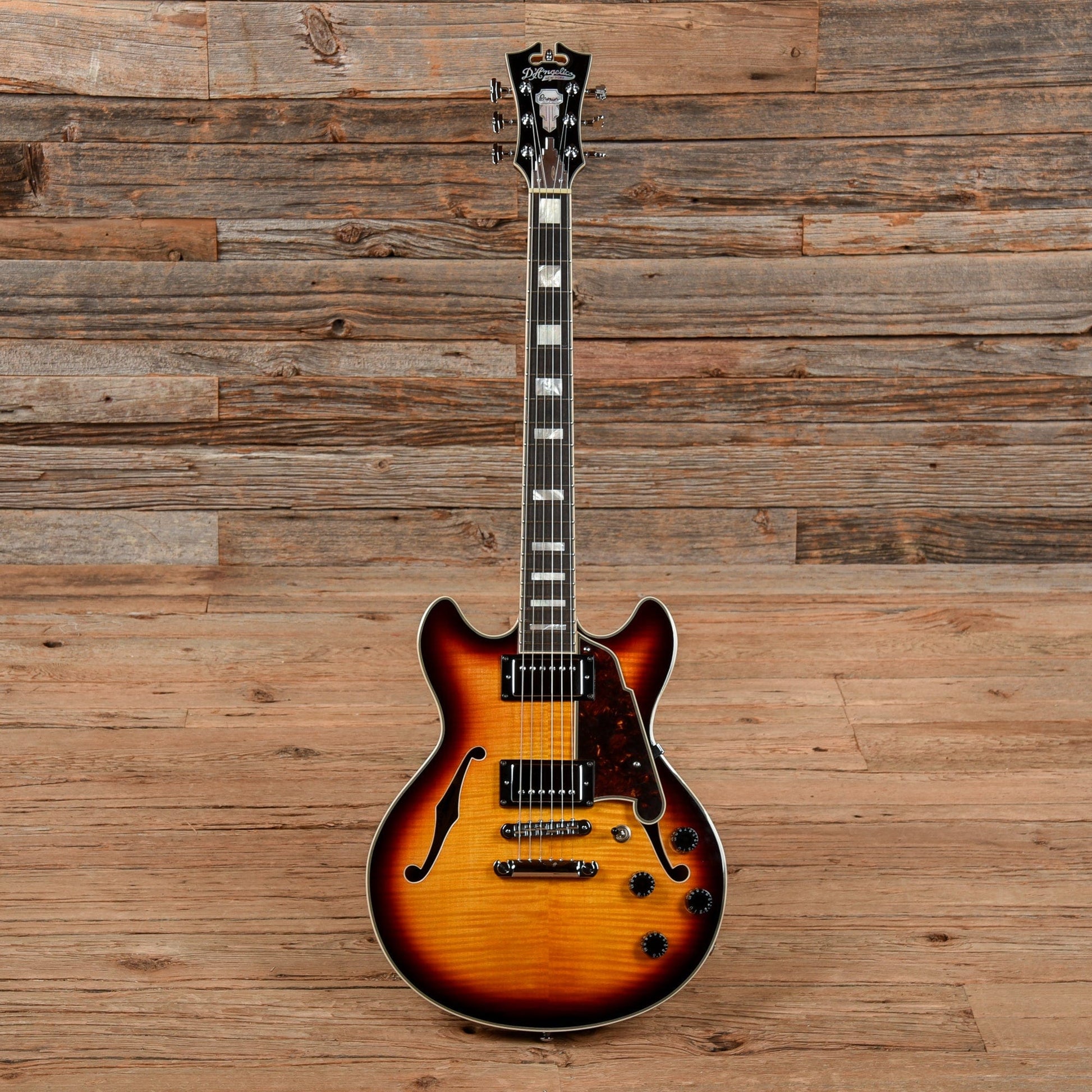 D'Angelico Premier Mini DC Sunburst Electric Guitars / Semi-Hollow