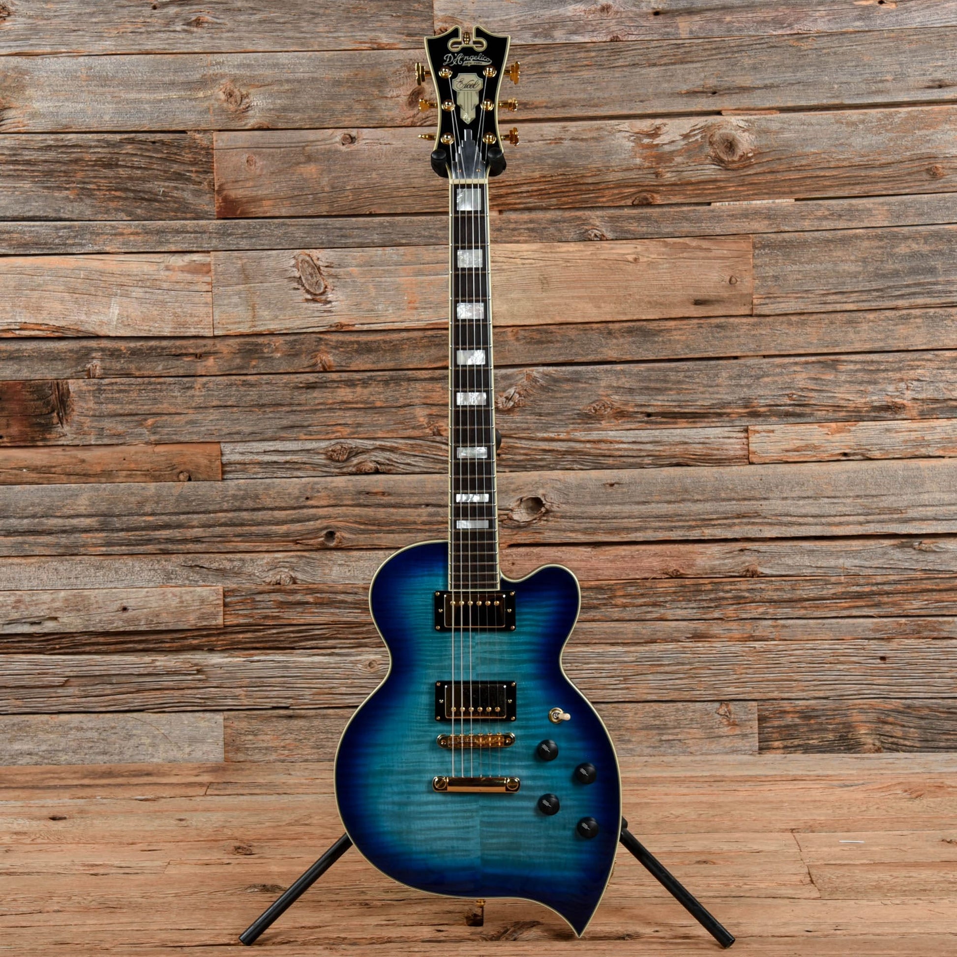 D'Angelico Excel Teardrop Blue Burst 2016 Electric Guitars / Solid Body