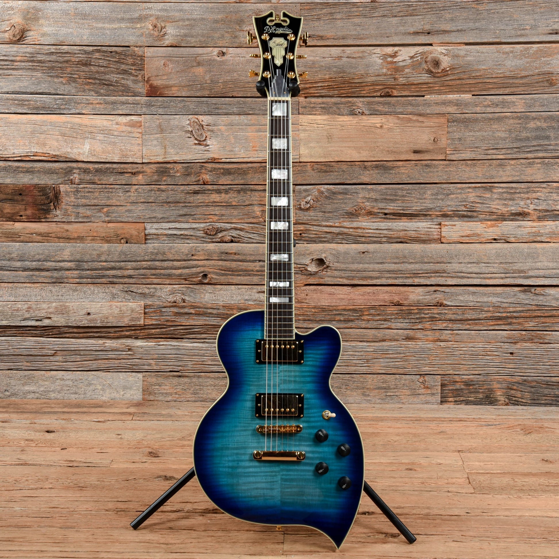 D'Angelico Excel Teardrop Prototype Blue Burst 2016 Electric Guitars / Solid Body