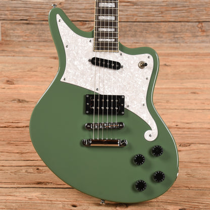 D'Angelico Premier Bedford Offset HS w/ Stoptail Army Green Electric Guitars / Solid Body